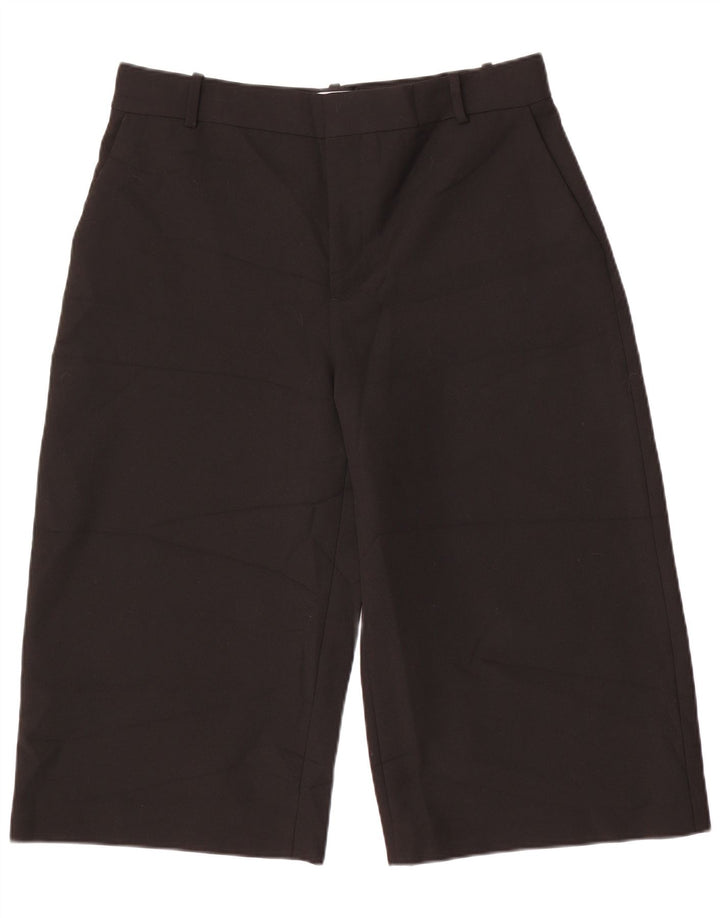 Zara Womens High Waist Capri Trousers XL Black