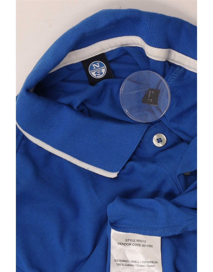 North Sails Mens Polo Shirt Large Blue Cotton