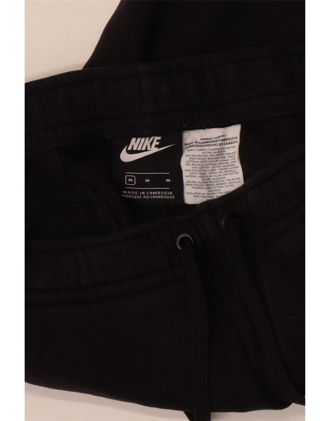 Nike Mens Graphic Tracksuit Trousers Joggers Medium  Black Cotton