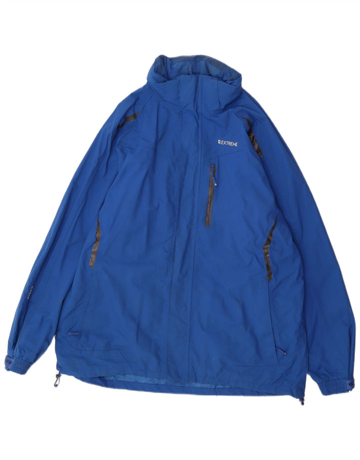 MOUNTAIN WAREHOUSE Mens Rain Jacket UK 44 2XL Blue Nylon
