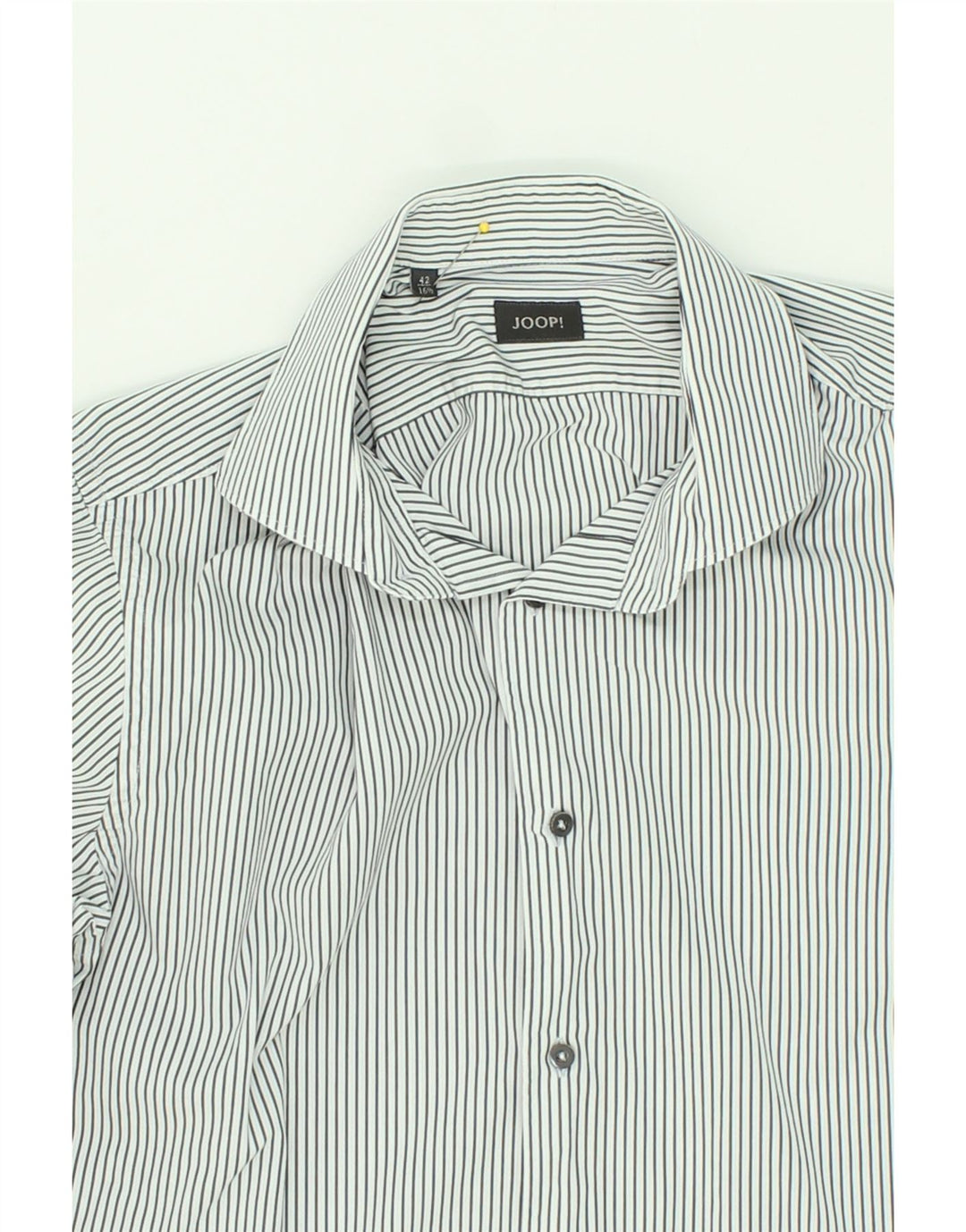 JOOP Mens Shirt Size 42 16 1/2 Large White Striped Cotton Vintage Joop and Second-Hand Joop from Messina Hembry 