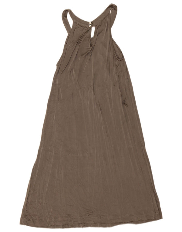 Cerruti 1881 Damen Neckholder-Kleid UK 10 Small Graue Viskose