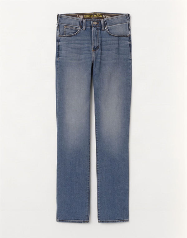 Lee Damen Athletic Fit Tapered Jeans W29 L34 Blaue Baumwolle