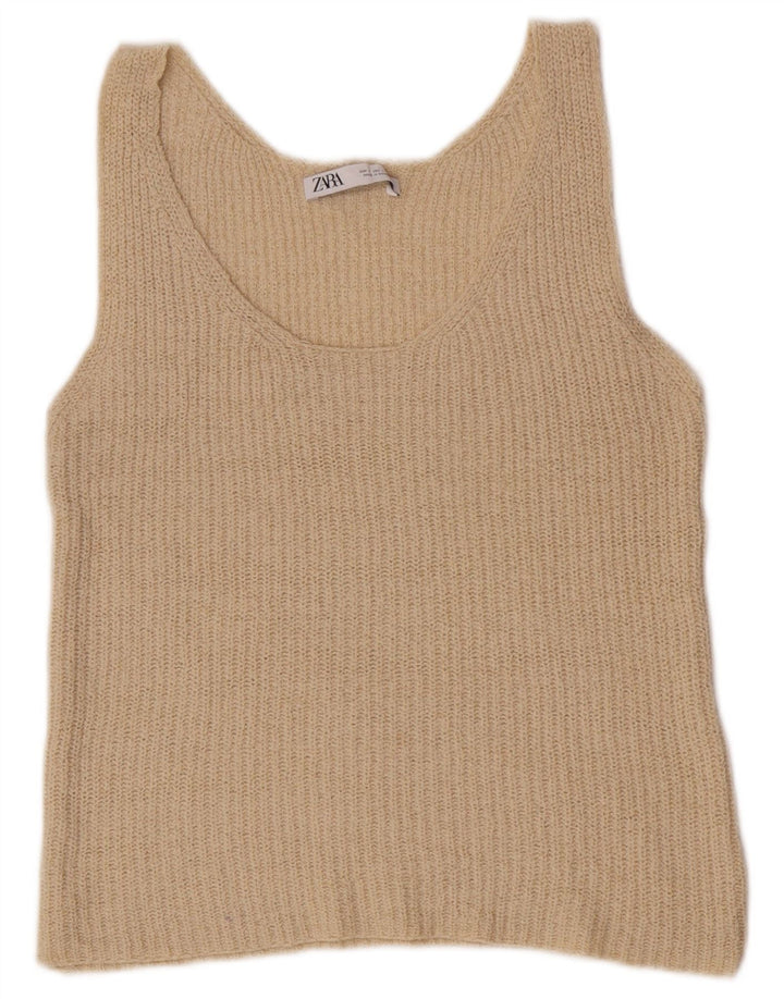 Canotta Donna Zara UK 14 Large Beige