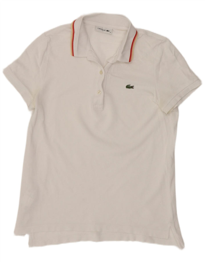 Lacoste Dame Polo Shirt Størrelse 38 Medium White
