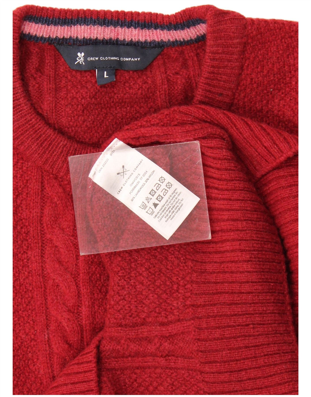 Crew Clothing Mens Crew Neck Jumper Sweater Large Red Lambswool