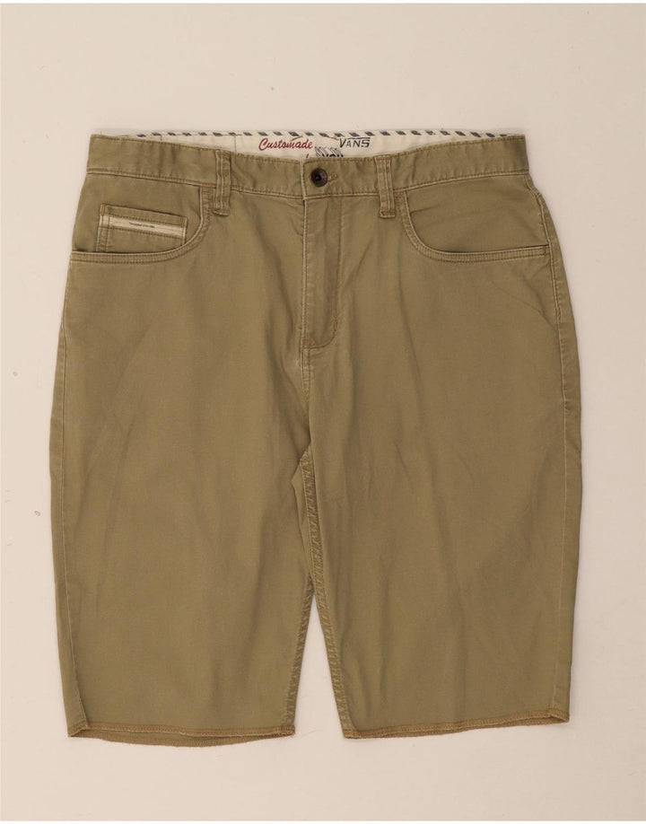 Vans Mens Casual Shorts W32 Medium Khaki Cotton
