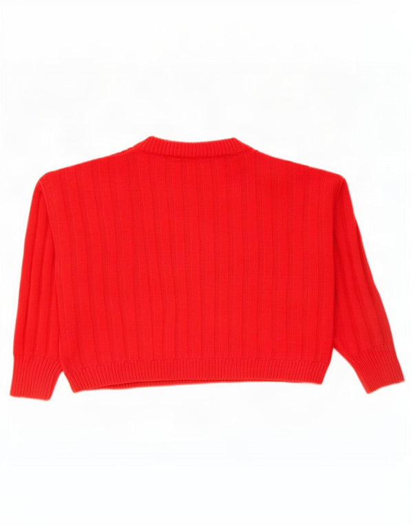 Topshop Womens Petite Crop Oversized V-hals sweater UK 4 XS Orange