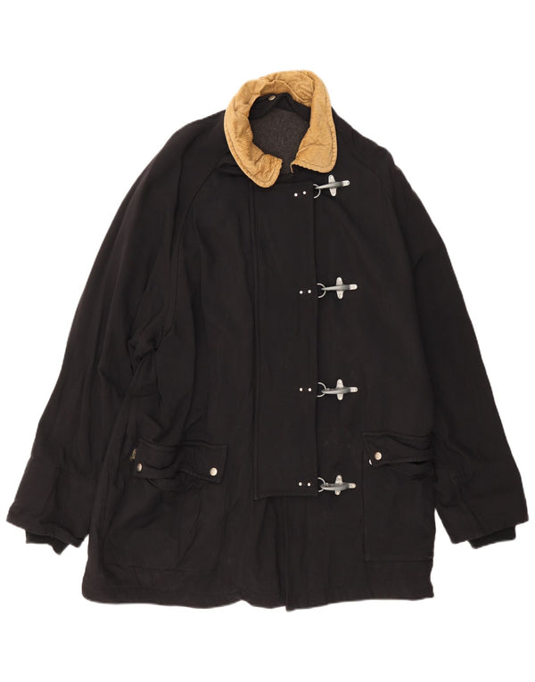 Fay Womens Duffle Coat UK 44 2XL Black Classic