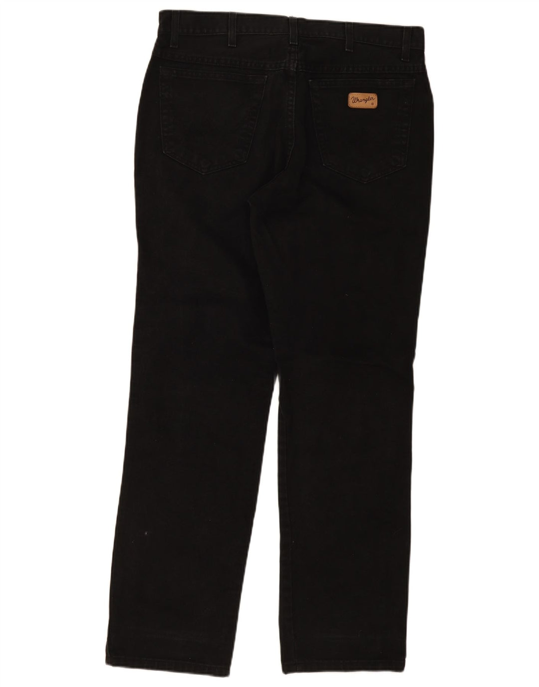 Wrangler Mens Texas Straight Jeans W36 L32 Black Cotton