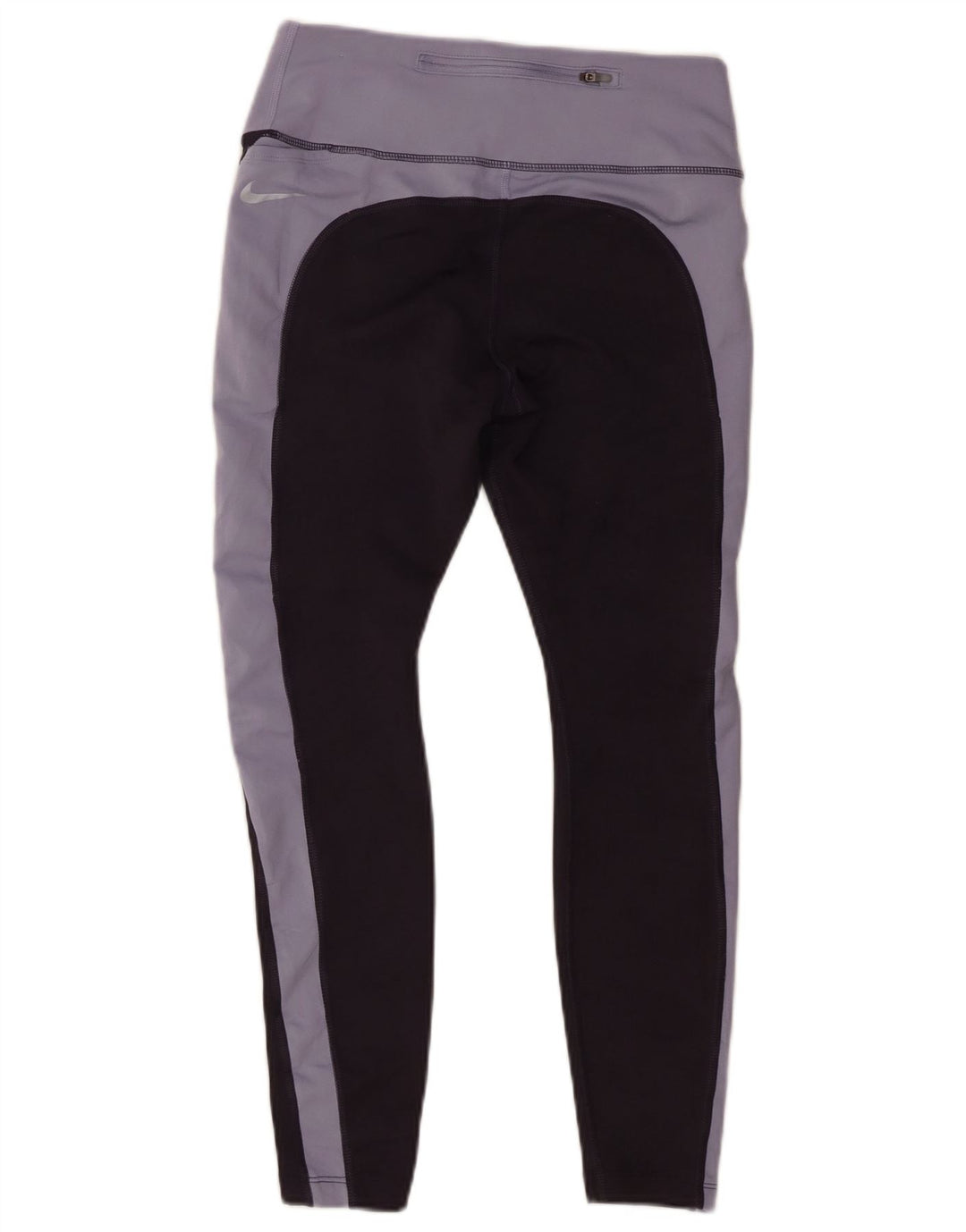 Nike Womens Dri Fit Leggings UK 14 Medium Purple Colourblock
