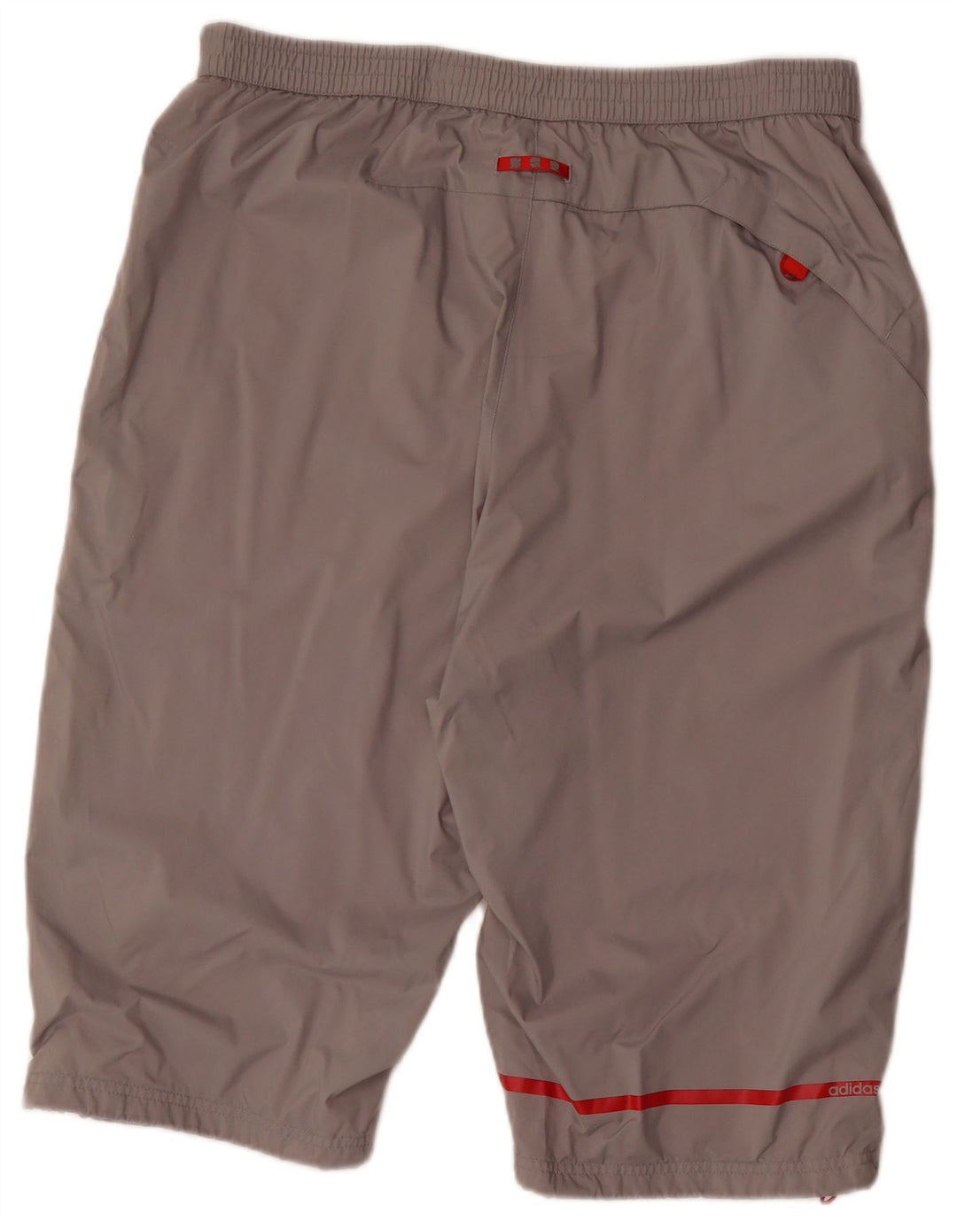 Pantaloncini Bermuda Adidas da uomo grandi W36 in poliestere grigio