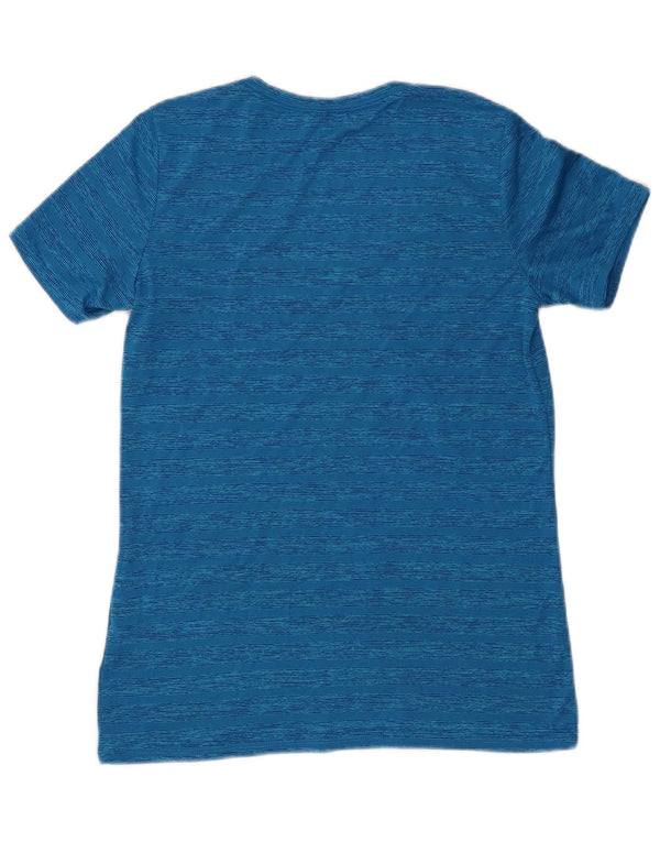 Tricou Nike Dri Fit pentru femei Top UK 12 Medium Blue Striped Poliester