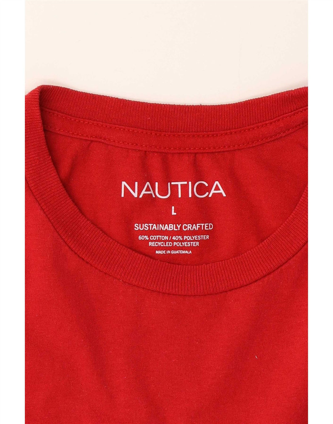 Nautica Mens Graphic T-Shirt Top Large Red Cotton