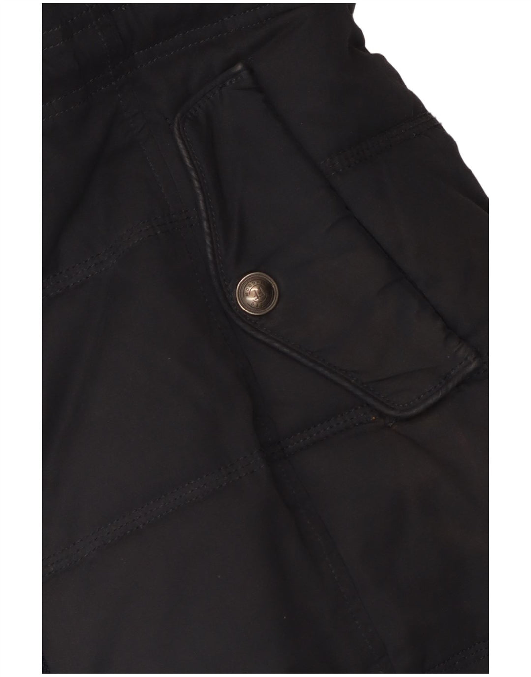 Fat Face Womens Padded Jacket UK 12 Medium Black Polyester