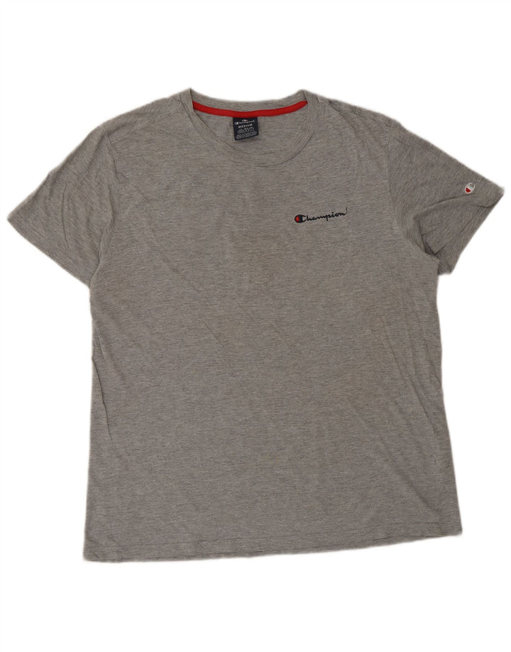 CHAMPION Mens T-Shirt Top Medium Grey Cotton