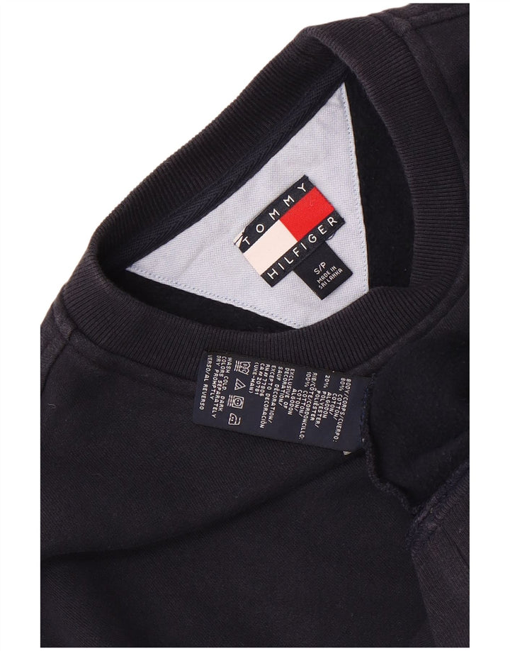 Tommy Hilfiger Mens Sweatshirt Jumper Small Navy Blue Cotton