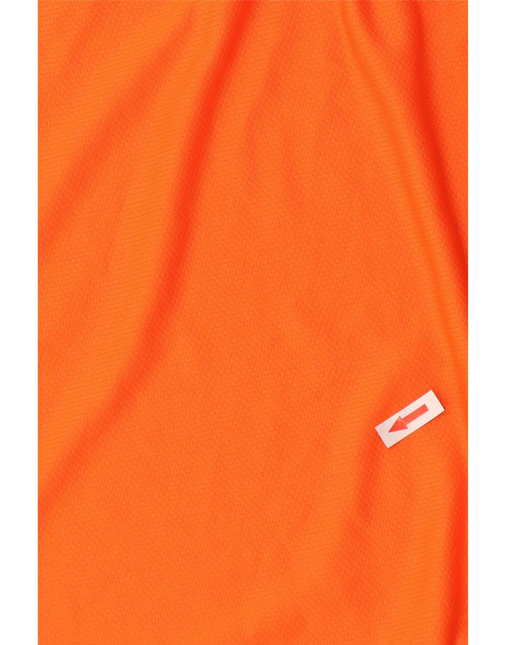 Nike Mens Dri Fit Top Long Sleeve Large Orange Colourblock Polyester