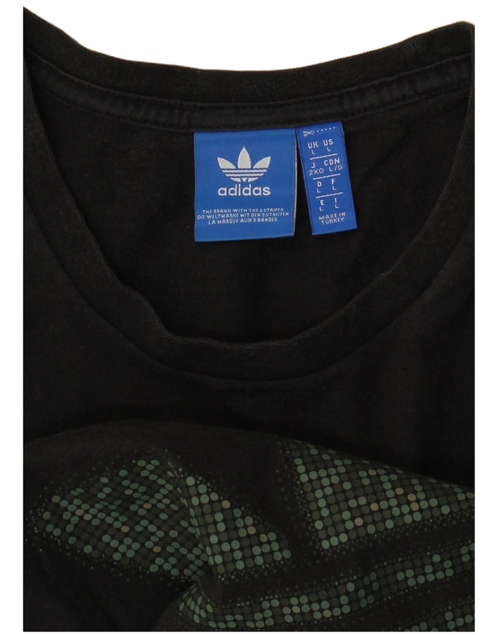 Adidas Mens Graphic T-Shirt Top Large Black