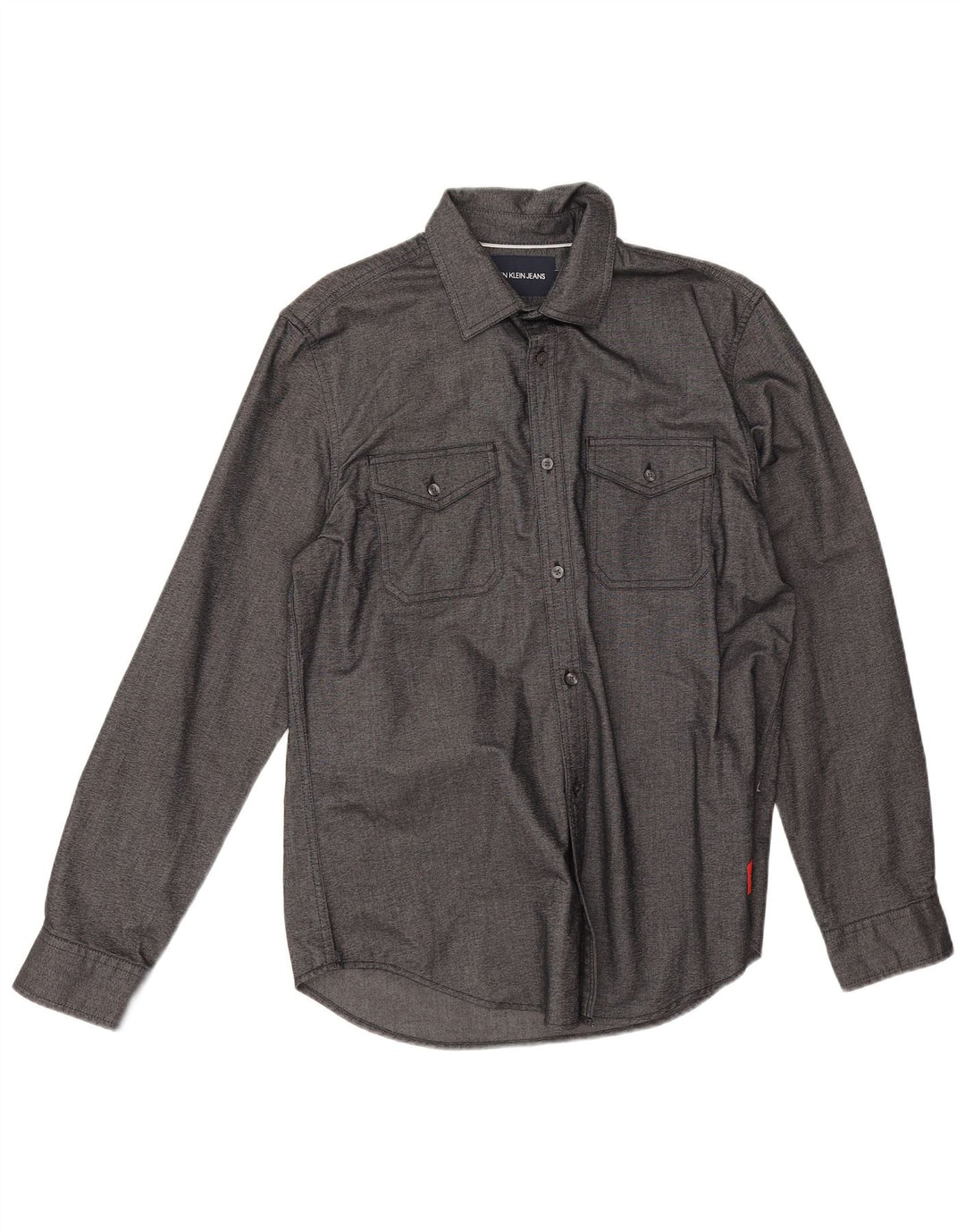 Calvin Klein Jeans Mens Shirt Medium Grey Cotton