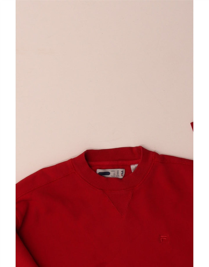 FILA Sweatshirt til mænd Medium Rød Bomuld