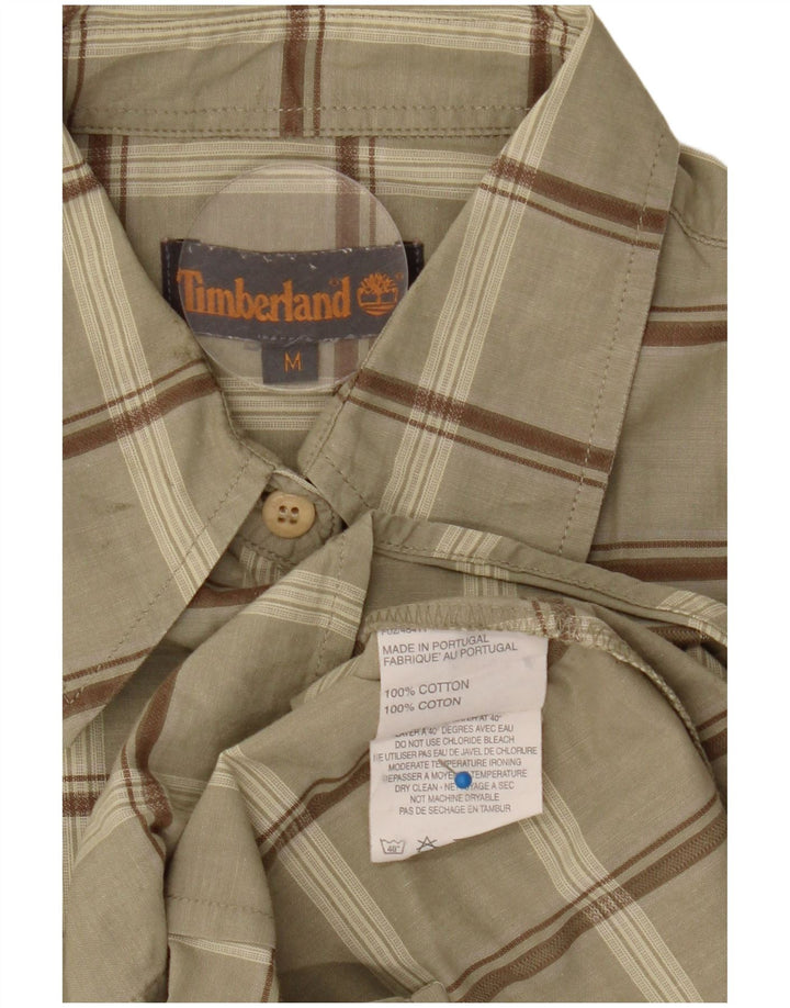 Timberland Damenhemd UK 14 Medium Khaki Check Baumwolle