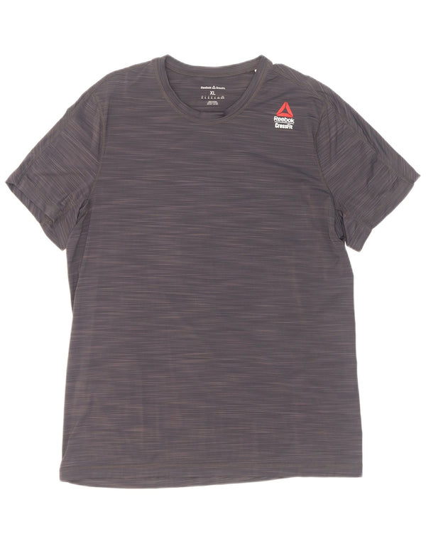 T-shirt Reebok Cross Fit da uomo XL grigia chiazzata