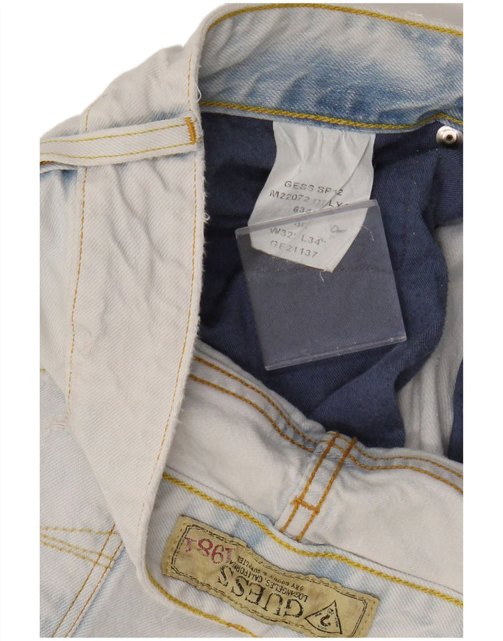 Guess Mens Straight Jeans W32 L34 Blue