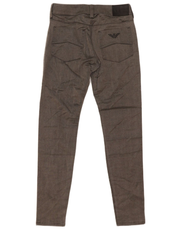 Armani Pantaloni skinny casual pentru femei W25 L29 bumbac gri