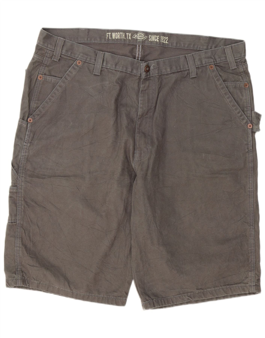 Dickies Mens Relaxed Fit Cargo Shorts W42 2XL Grey Cotton