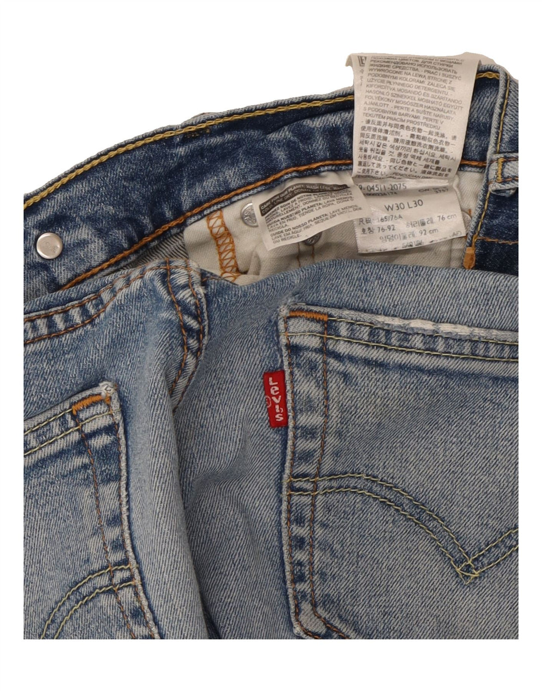 LEVI'S Mens Straight Jeans W30 L30 Blue Cotton Vintage Levi's and Second-Hand Levi's from Messina Hembry 