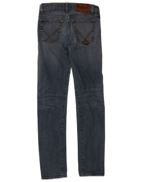Jeans skinny effetto consumato da uomo Roy Rogers W30 L32 cotone blu