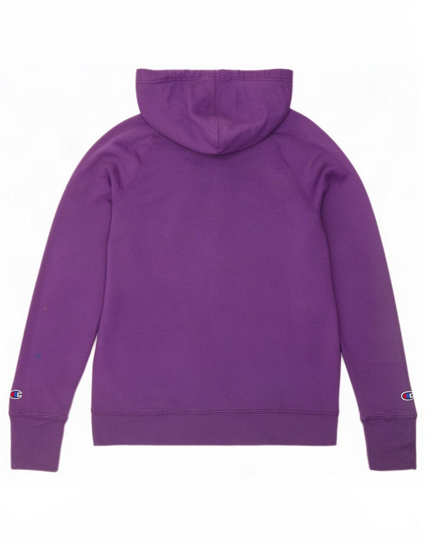 Champion Dame Grafisk Hoodie Jumper UK 10 Lille Lilla