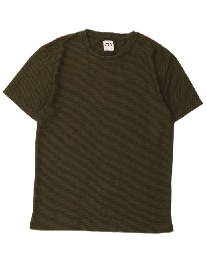 Zara Herren T-Shirt Top Small Grün