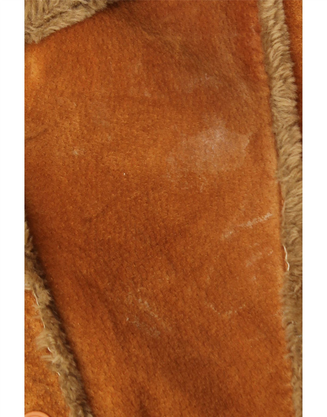 Vintage Womens Shearling Coat UK 18 XL Brown Leather