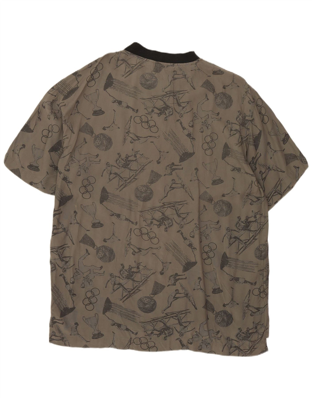 CIAO Mens Graphic T-Shirt Top Medium Grey Viscose