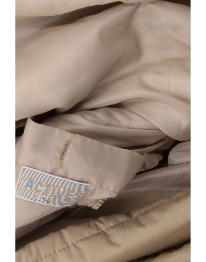 ACTIVE Mens Hooded Bomber Jacket IT 54 2XL Beige Polyester Vintage Active and Second-Hand Active from Messina Hembry 