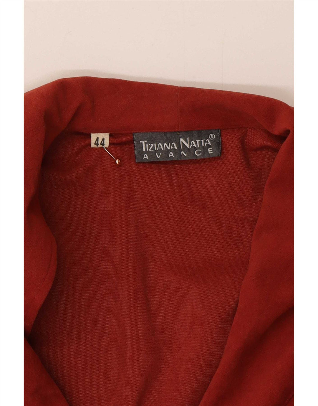 Tiziana Natta Dame Wrap Crop Top IT 44 Medium Burgundy