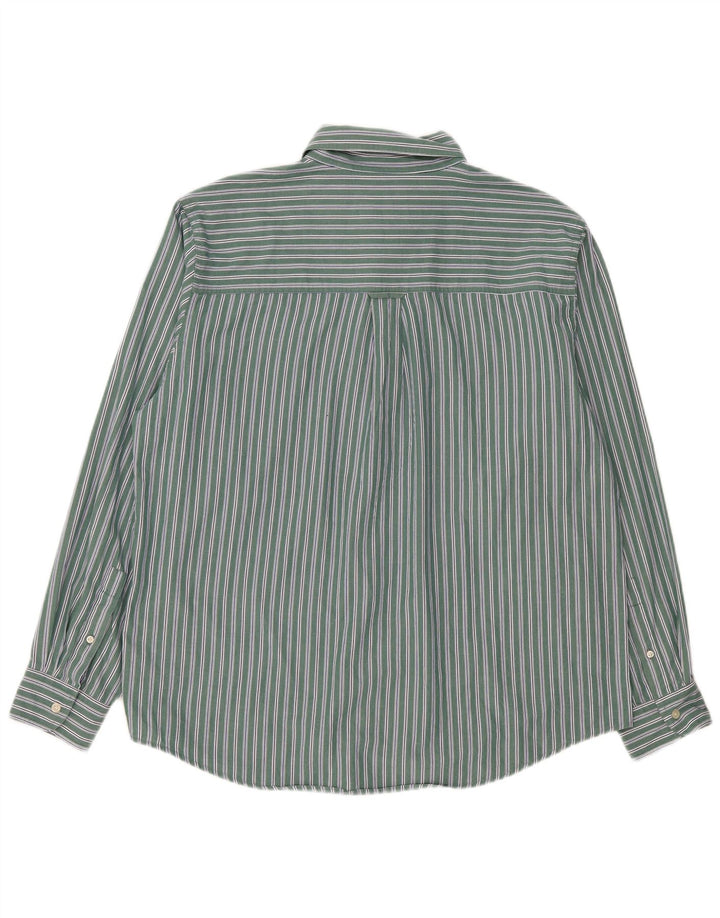 Camisa masculina Chaps XL algodão listrado verde