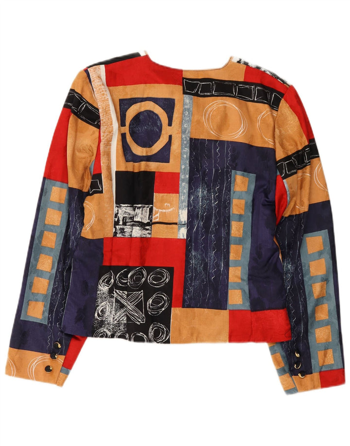 Endora Womens 4 Button Blazer Jacket UK 12 Medium Multicoloured Patchwork
