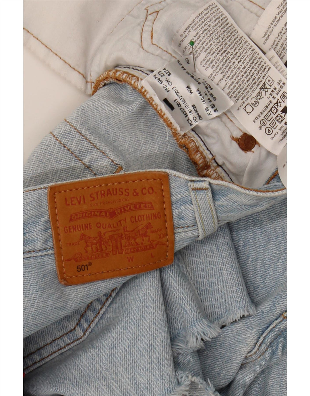 LEVI'S Womens 501 Denim Shorts W26 Small Blue Cotton