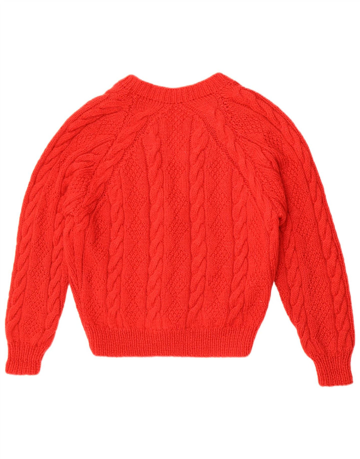 Vintage Womens Cardigan Sweater UK 14 Medium Red
