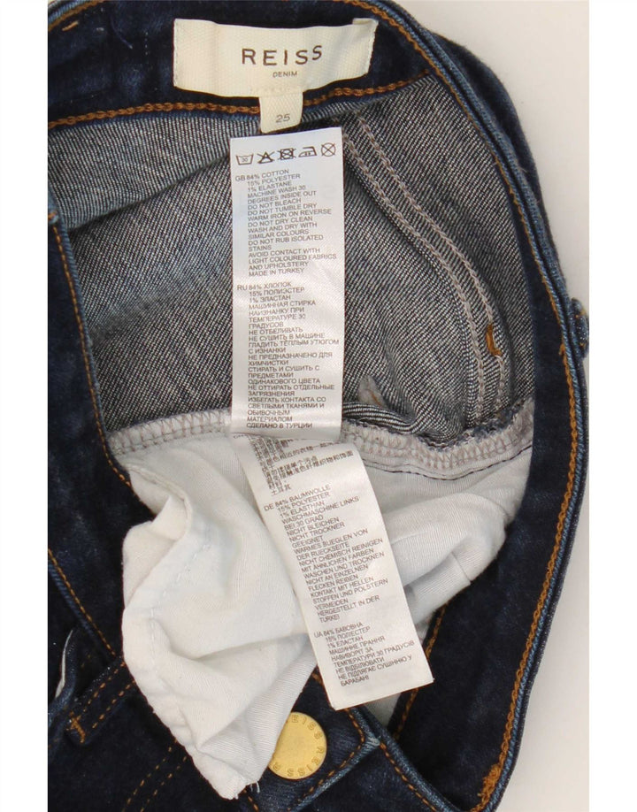 Reiss Womens Flared Jeans W25 L31 Navy Blue Cotton