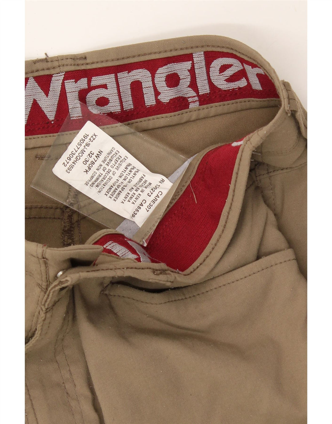 WRANGLER Womens Straight Cargo Trousers W32 L30 Beige Nylon Vintage Wrangler and Second-Hand Wrangler from Messina Hembry 