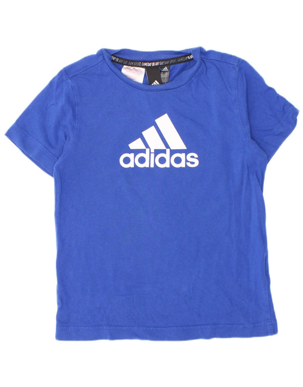 Camiseta Adidas Meninos Graphic Top 5-6 Anos Azul Algodão