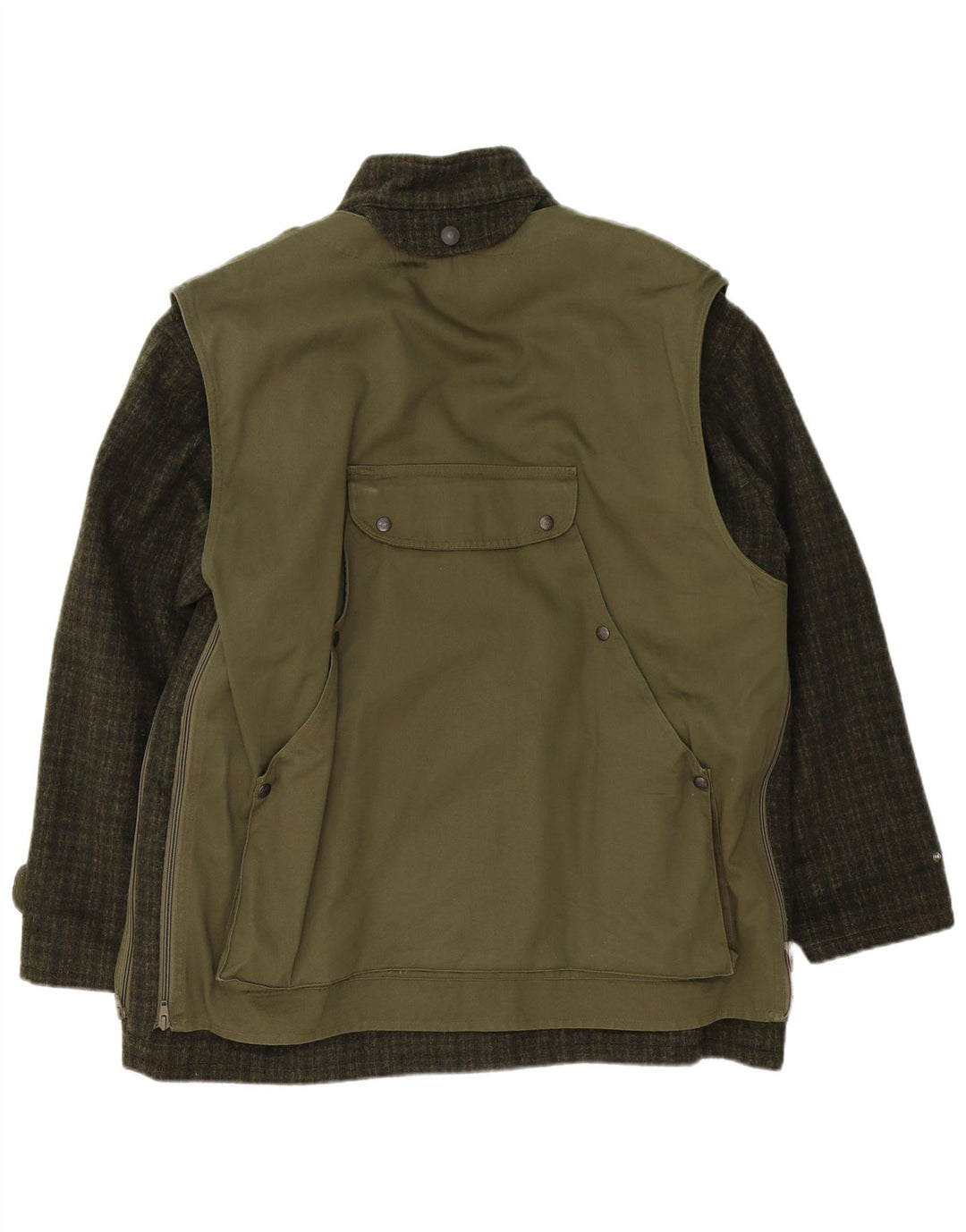 Belfe & Belfe Chaqueta utilitaria para hombre IT 54 2XL Lana a cuadros verde