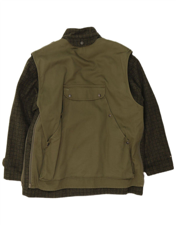 Belfe & Belfe Chaqueta utilitaria para hombre IT 54 2XL Lana a cuadros verde