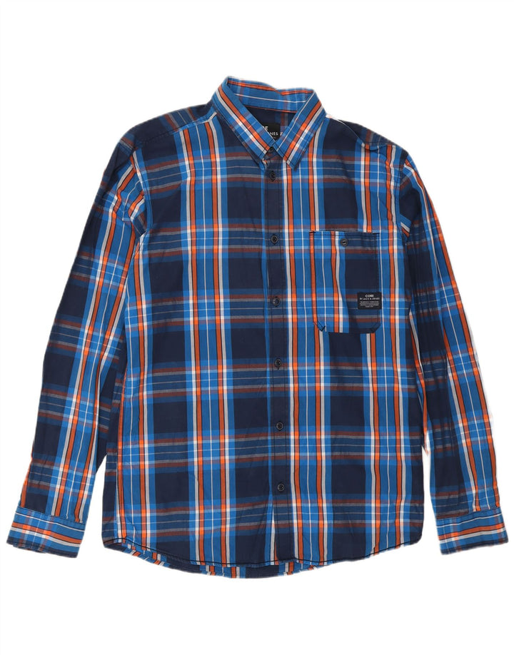 Jack & Jones Herrenhemd, groß, blau kariert, Baumwolle