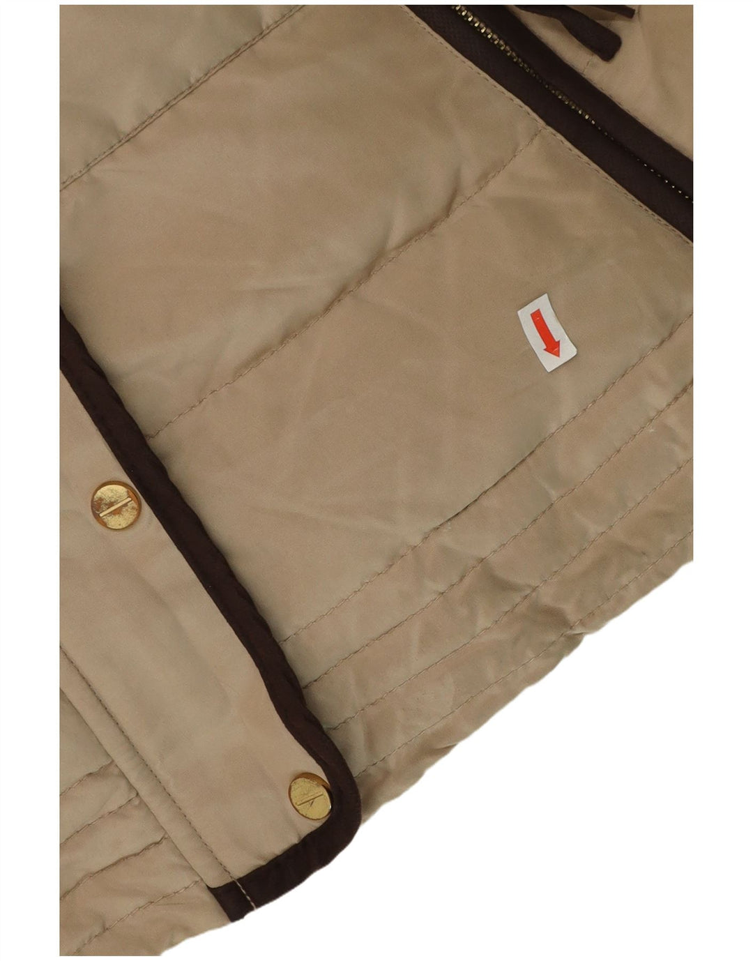 Zara Womens Padded Jacket UK 18 XL Beige Polyester