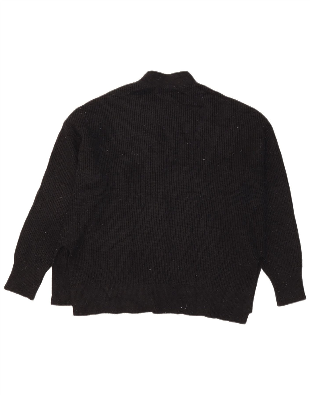 Zara Womens Oversized Cardigan Sweater UK 14 Medium Black